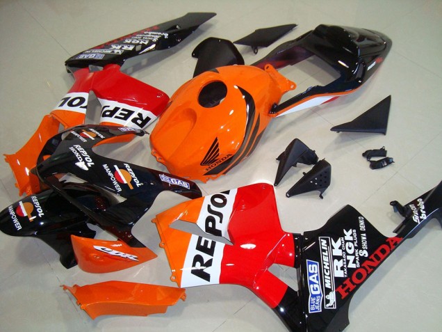 03-04 Repsol CBR600RR Motorrad Verkleidung Komplett Sets