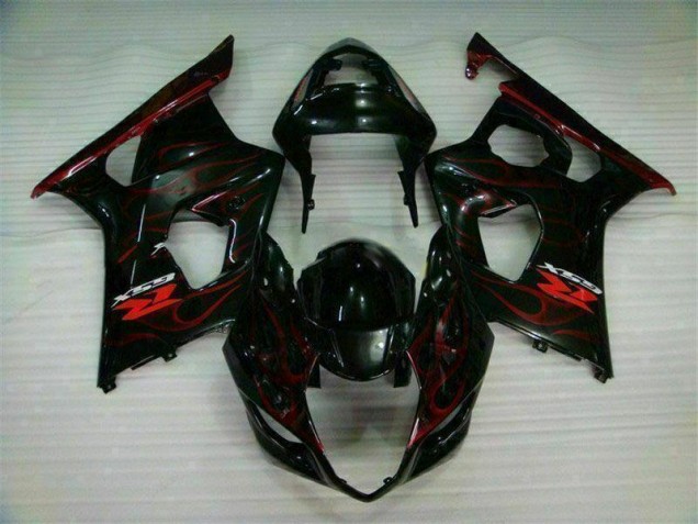 03-04 Rot Flamme GSXR 1000 Motorrad Verkleidung