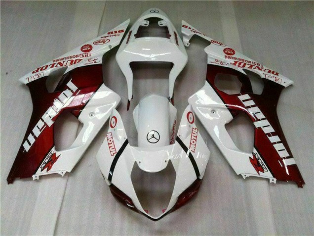 03-04 Rot Weiß GSXR 1000 Motorrad Verkleidungen 03-04 Rot Weiß GSXR 1000 Motorrad Verkleidungen