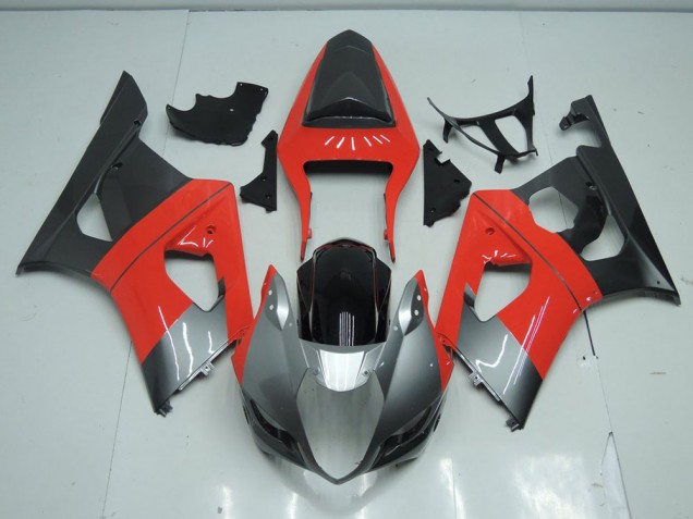 03-04 Rot und Grau GSXR 1000 Motorrad Verkleidung