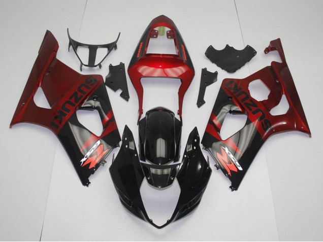 03-04 Schwarz Rot GSXR 1000 Motorrad Verkleidung 03-04 Schwarz Rot GSXR 1000 Motorrad Verkleidung