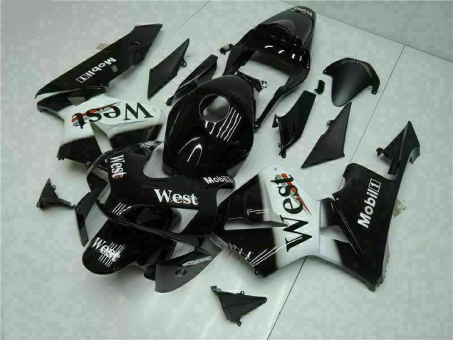 03-04 Schwarz West CBR600RR Motorrad Verkleidung