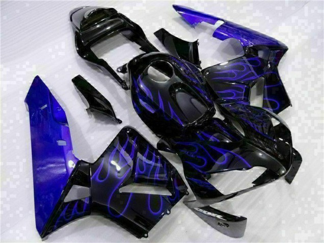 03-04 Schwarz mit Blaur Flamme CBR600RR Motorrad Verkleidung 03-04 Schwarz mit Blaur Flamme CBR600RR Motorrad Verkleidung