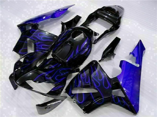 03-04 Schwarz mit Blaur Flamme CBR600RR Motorrad Verkleidung 03-04 Schwarz mit Blaur Flamme CBR600RR Motorrad Verkleidung