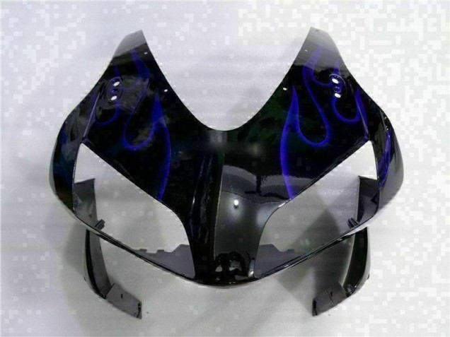 03-04 Schwarz mit Blaur Flamme CBR600RR Motorrad Verkleidung 03-04 Schwarz mit Blaur Flamme CBR600RR Motorrad Verkleidung