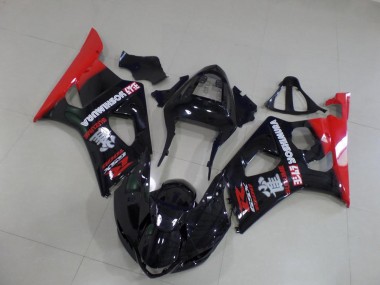03-04 Schwarz und Rot GSXR 1000 Motorrad Verkleidung