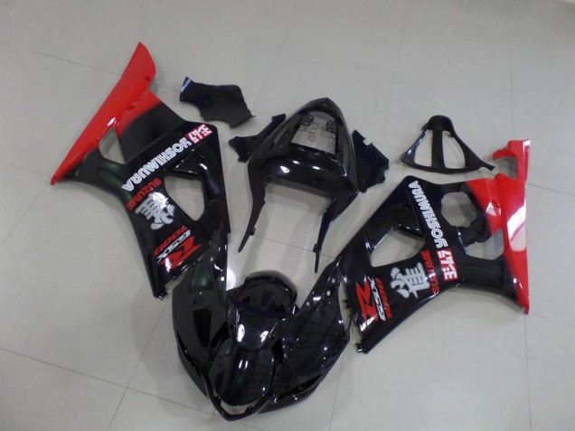 03-04 Schwarz und Rot GSXR 1000 Motorrad Verkleidung