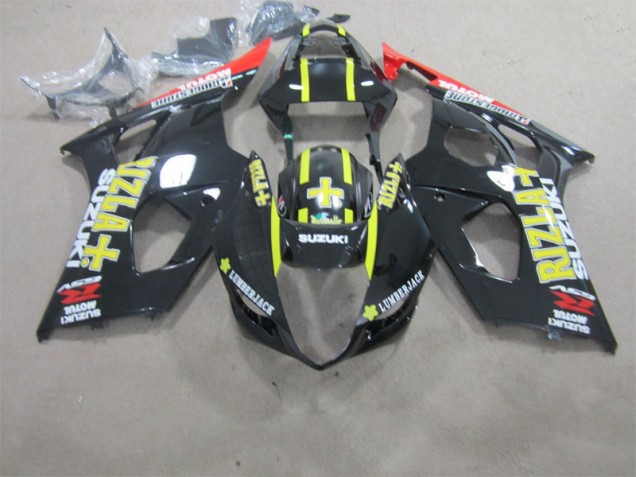 03-04 Schwarzer Rizla GSXR 1000 Motorrad Verkleidung
