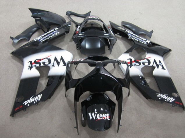 03-04 Schwarzer West Ninja 636 ZX6R Motorrad Verkleidung