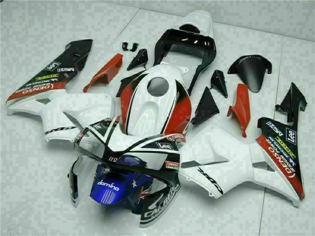 03-04 Weiß Blau CBR600RR Motorrad Verkleidung