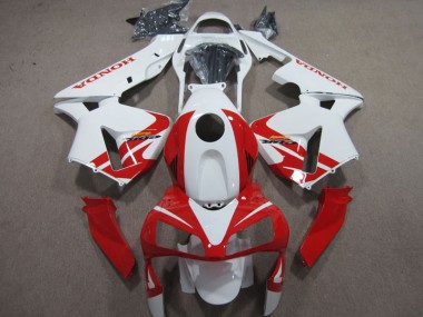 03-04 Weiß Rot CBR600RR Motorrad Verkleidung