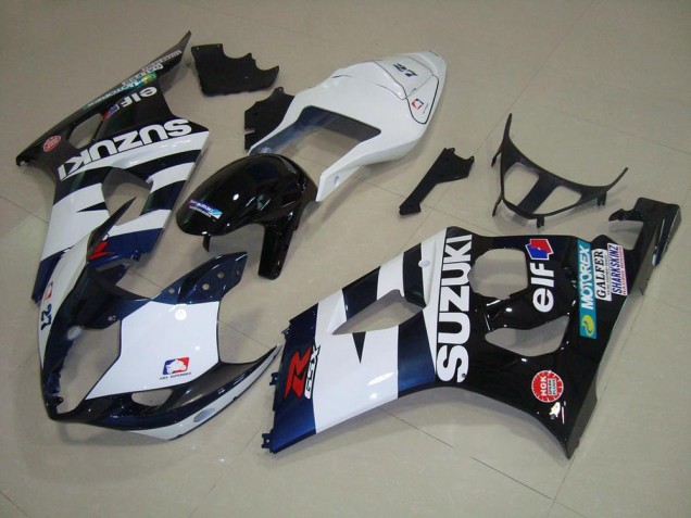 03-04 Weiß Schwarz Elf GSXR 1000 Motorrad Verkleidung 03-04 Weiß Schwarz Elf GSXR 1000 Motorrad Verkleidung