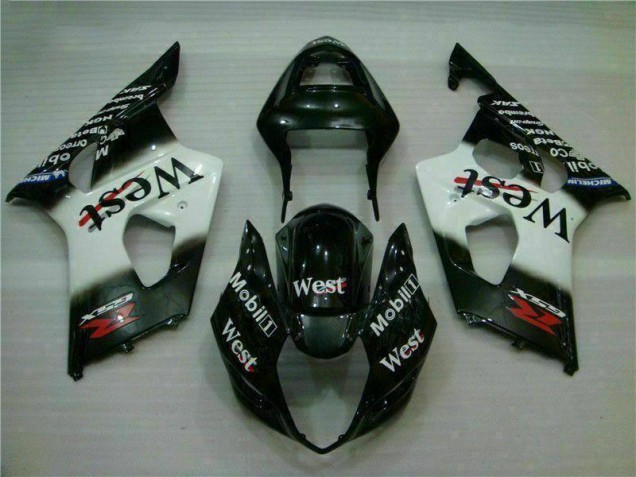 03-04 Weiß Schwarz GSXR 1000 Motorrad Verkleidungen 03-04 Weiß Schwarz GSXR 1000 Motorrad Verkleidungen