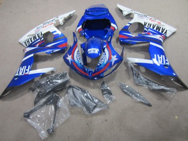 03-05 Blau Weiß Motul Fiat YZF R6 Motorrad Verkleidungen