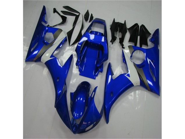 03-05 Blau Weiß YZF R6 Motorrad Vollverkleidung 03-05 Blau Weiß YZF R6 Motorrad Vollverkleidung