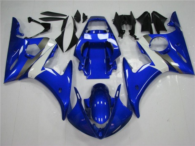 03-05 Blau Weiß YZF R6 Motorrad Vollverkleidung 03-05 Blau Weiß YZF R6 Motorrad Vollverkleidung