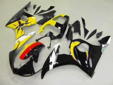 03-05 Mond Schwarz Gelb YZF R6 Motorrad Verkleidung