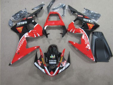 03-05 Rot Schwarz SantUnder YZF R6 Motorrad Verkleidung
