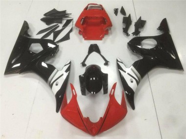 03-05 Rot Schwarz Weiß YZF R6 Motorrad Verkleidung