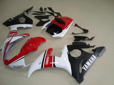 03-05 Rot Weiß Matt Schwarz YZF R6 Motorrad Verkleidung
