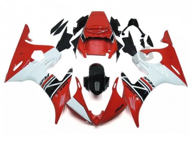 03-05 Rot Weiß Schwarz YZF R6 Motorrad Vollverkleidung