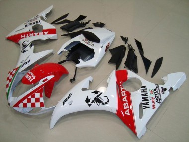 03-05 Rot Weiß YZF R6 Motorrad Verkleidungen