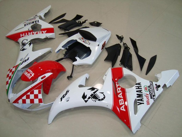 03-05 Rot Weiß YZF R6 Motorrad Verkleidungen