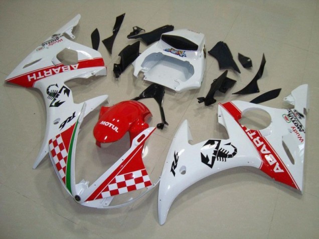 03-05 Rot Weiß YZF R6 Motorrad Vollverkleidung