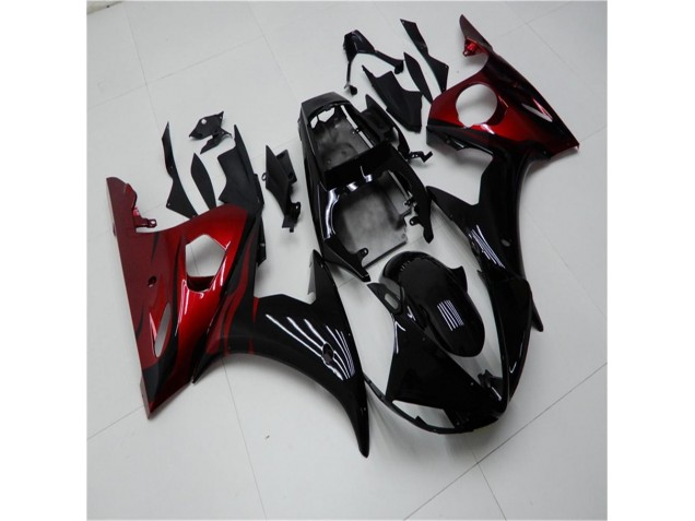03-05 Schwarz Rot YZF R6 Motorrad Verkleidung