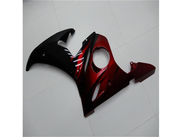 03-05 Schwarz Rot YZF R6 Motorrad Verkleidung