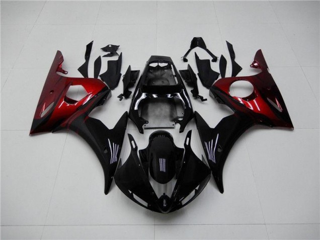 03-05 Schwarz Rot YZF R6 Motorrad Verkleidung