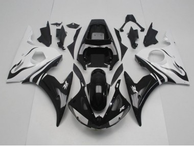 03-05 Schwarz Weiß YZF R6 Motorrad Verkleidungen
