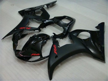 03-05 Schwarz YZF R6 Motorrad Vollverkleidung