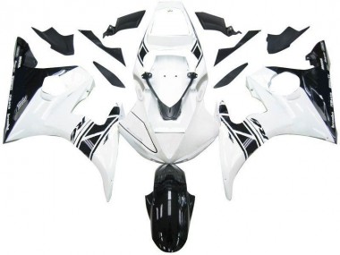 03-05 Schwarz weißes Tribal YZF R6 Motorrad Verkleidung