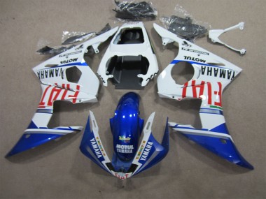 03-05 Weiß Blau Motul Fiat YZF R6 Motorrad Verkleidung