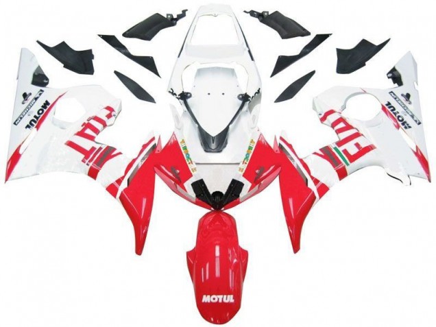 03-05 Weiß Rot Fiat YZF R6 Motorrad Verkleidung