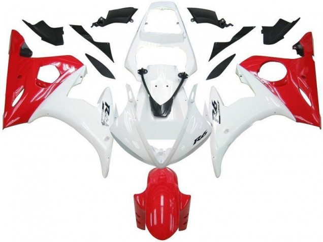 03-05 Weiß Rot YZF R6 Motorrad Verkleidung