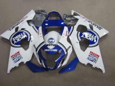04-05 Blau Weiß Lucky Strike Motul GSXR 600 Motorrad Verkleidung