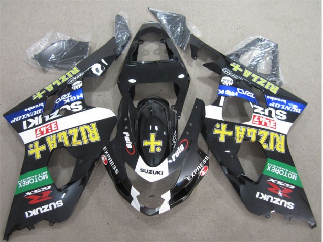 04-05 Schwarz Gelb Rizla GSXR 600 Motorrad Verkleidung 04-05 Schwarz Gelb Rizla GSXR 600 Motorrad Verkleidung