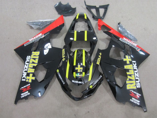 04-05 Schwarz Gelb Rizla GSXR 600 Motorrad Verkleidungen