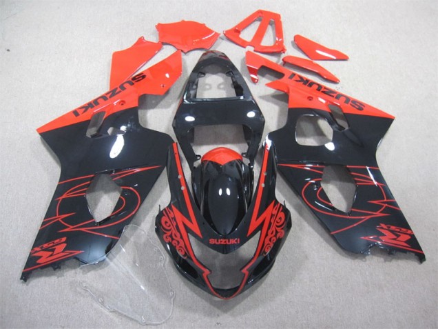 04-05 Schwarz Rot GSXR 600 Motorrad Verkleidung 04-05 Schwarz Rot GSXR 600 Motorrad Verkleidung