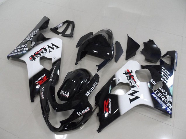 04-05 Schwarz West GSXR 750 Motorrad Verkleidung