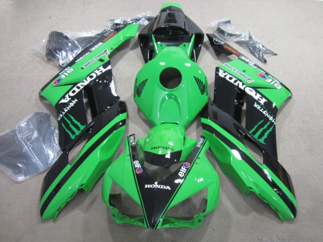04-05 Schwarz grünes Monster CBR1000RR Motorrad Verkleidung