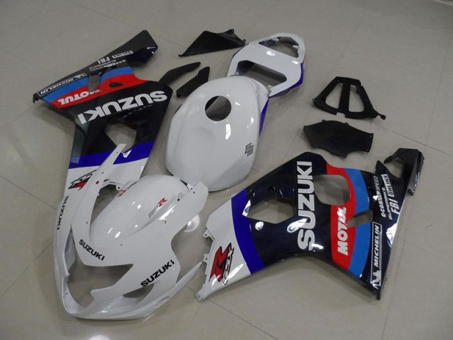 04-05 White Blau Motul GSXR 750 Motorrad Verkleidung