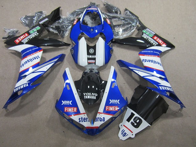 04-06 Blau Weiß Volvo Sterilgarda 19 YZF R1 Motorrad Verkleidung 04-06 Blau Weiß Volvo Sterilgarda 19 YZF R1 Motorrad Verkleidung