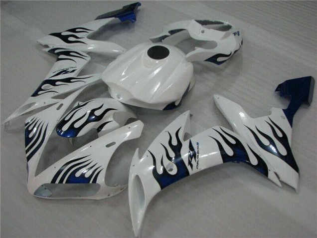 04-06 Weiß Blau Flamme YZF R1 Motorrad Verkleidung