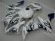 04-06 Weiß Blau Flamme YZF R1 Motorrad Verkleidung