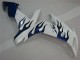 04-06 Weiß Blau Flamme YZF R1 Motorrad Verkleidung