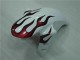 04-06 Weiß Rot Flamme YZF R1 Motorrad Verkleidung 04-06 Weiß Rot Flamme YZF R1 Motorrad Verkleidung