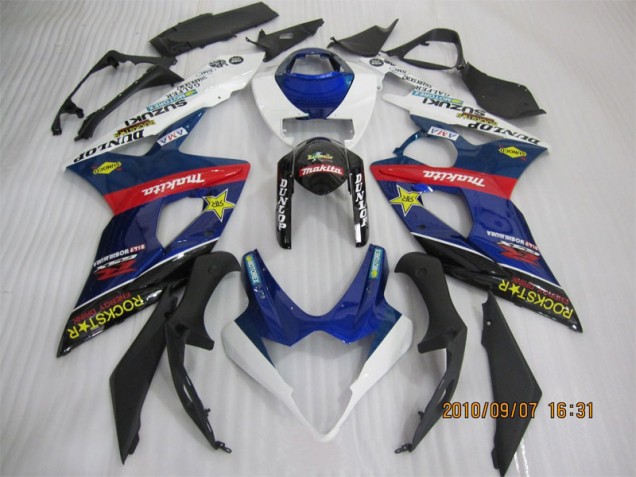 05-06 Blau Schwarz Rockstar GSXR 1000 Motorrad Verkleidung